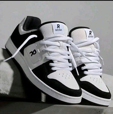 MANTECA 4 ADULT AND CHILDREN'S CASUAL BLACK AND WHITE TENNIS SHOES