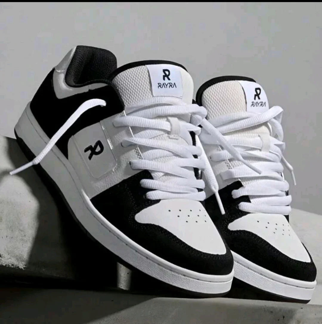 MANTECA 4 ADULT AND CHILDREN'S CASUAL BLACK AND WHITE TENNIS SHOES