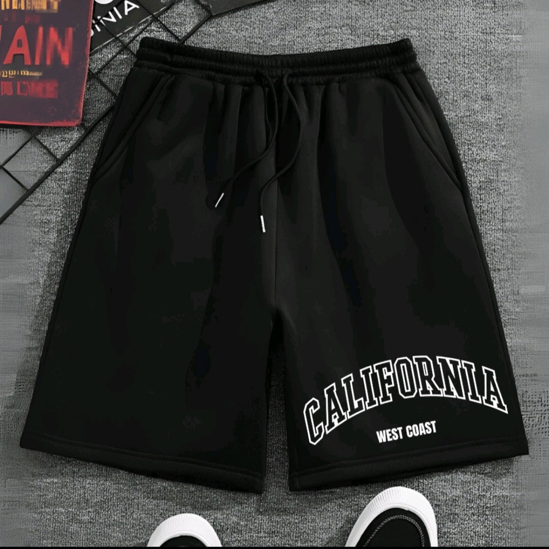 Men's Sweatpants California West Coast Print Streetwear Street Fashion Shorts