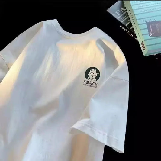 American retro cotton short sleeve t-shirt